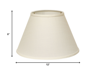 12" Dark Wheat Premium Empire Slanted Linen Lampshade