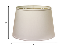 16" White Rounded Empire Slanted No Slub Lampshade