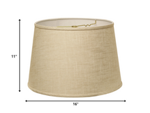 16" Light Wheat Rounded Empire Slanted Linen Lampshade