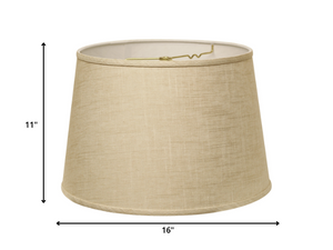 16" Light Wheat Rounded Empire Slanted Linen Lampshade