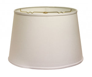 18" White Rounded Empire Slanted No Slub Lampshade