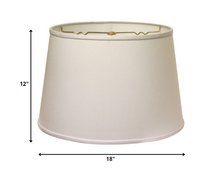 18" White Rounded Empire Slanted No Slub Lampshade