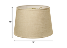 18" Light Wheat Rounded Empire Slanted Linen Lampshade