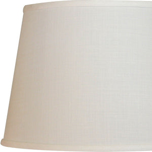 18" White Rounded Empire Slanted Linen Lampshade