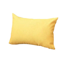 Set of Two 12" X 20" Yellow Fabric Lumbar Throw Pillows