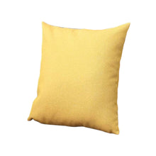 Set of Two 18" Yellow Fabric Throw Pillows