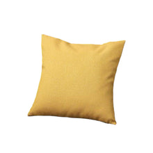 Set of Four 18" Yellow Fabric Throw Pillows