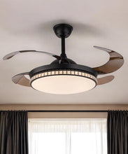 Stylish Black Chandelier With Retractable Blades