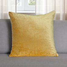 22" Yellow Cotton Blend Throw Pillow