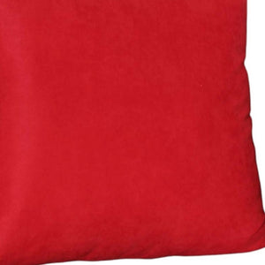 Set of Two 26" Red Euro Throw Pillow Covers