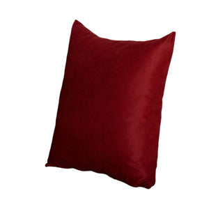 Set Of Four 18" X 18" Claret Red Polyester Zippered Pillow Cover