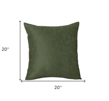 Set of Four 20" Fern Green Fabric Throw Pillow Covers