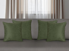 Set of Four 20" Fern Green Fabric Throw Pillow Covers