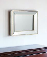 16" Silver Glass Framed Accent Mirror