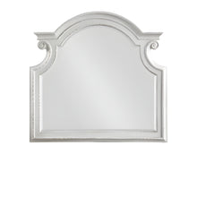 43" White Abstract Wood Framed Mounted Dresser Mirror