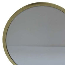 19" Brass Round Metal Framed Freestanding Mirror