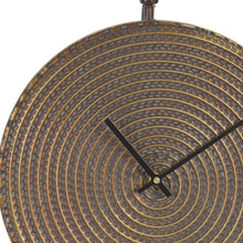 15" Circle Bronze Metal Analog Wall Clock