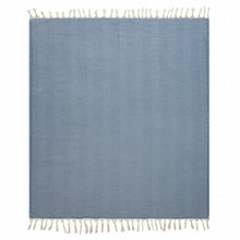 50" X 60" Gray Woven Cotton Herringbone Throw Blanket with Fringe