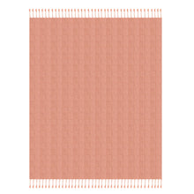 50" X 60" Pink Woven Cotton Throw Blanket with Fringe