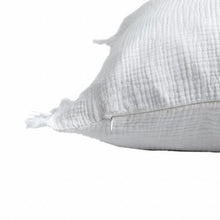 20" X 20" True White 100% Cotton Zippered Pillow