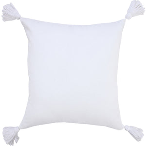 20" X 20" Beige And White 100% Cotton Striped Zippered Pillow