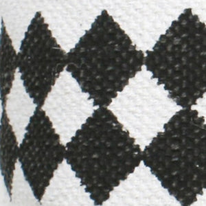 14" X 36" Black And White 100% Cotton Geometric Zippered Pillow