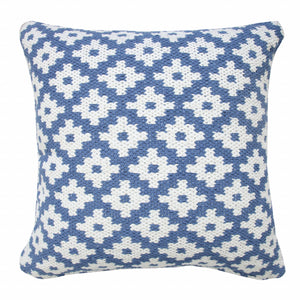 20" X 20" Black And White 100% Cotton Geometric Zippered Pillow