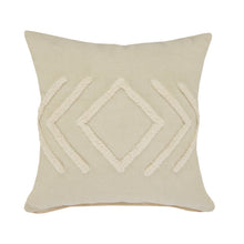 20" X 20" Birch And White 100% Cotton Geometric Zippered Pillow