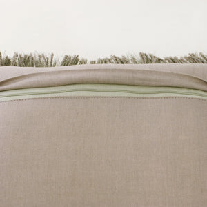 20" X 20" Taupe Polyester Zippered Pillow