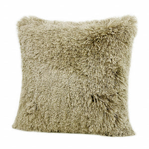 20" X 20" Taupe Polyester Zippered Pillow