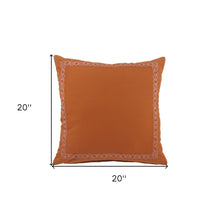 14" X 36" Orange And Dark Orange 100% Cotton Geometric Zippered Pillow