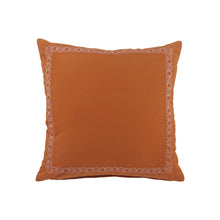 14" X 36" Orange And Dark Orange 100% Cotton Geometric Zippered Pillow