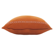 14" X 36" Orange And Dark Orange 100% Cotton Geometric Zippered Pillow