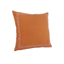 14" X 36" Orange And Dark Orange 100% Cotton Geometric Zippered Pillow