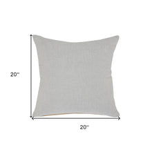 20" X 20" Light Gray And Micro Chip Gray 100% Cotton Zippered Pillow