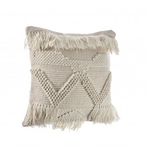 20" Ivory Throw Pillow