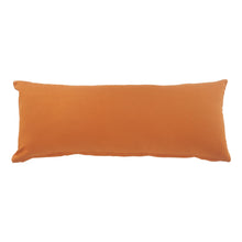 14" X 36" Orange And Dark Orange 100% Cotton Geometric Zippered Pillow