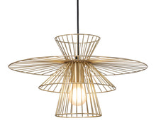 Gold Caged Geometric Metal Hanging Ceiling Light