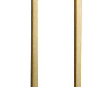 28" Brass Metal Table Lamp With White Shade