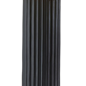 29" Black Ceramic Cylinder Table Lamp With Beige Drum Shade