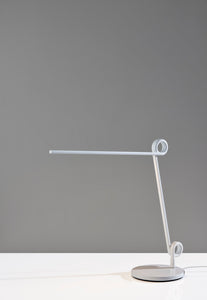 35" White Metal Novelty Desk Table Lamp