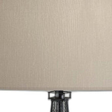 25" Black Acrylic Paris Desk Table Lamp With White Drum Shade