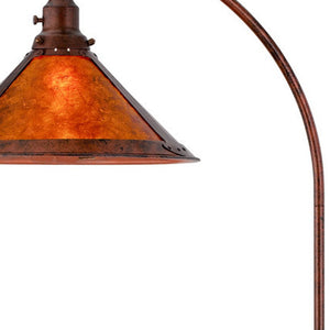 65" Rusted Traditional Shaped Floor Lamp With Rust Empire Shade