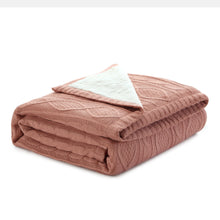 60" X 50" Blush Knitted Acrylic Throw Blanket