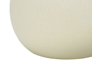 18" Cream Ceramic Round Table Lamp With Cream Drum Shade