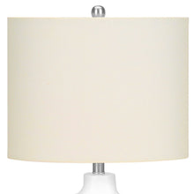 25" Cream Novelty Table Lamp With Cream Drum Shade