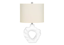 25" Cream Novelty Table Lamp With Cream Drum Shade