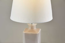 Light Purple Rectangular Bottle Glass Table Lamp