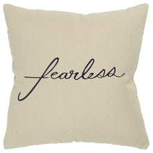 Black Taupe Canvas Fearless Throw Pillow