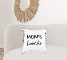 Black and White Moms Favorite Modern Throw Pillow